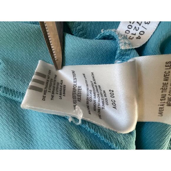 Adidas Women's Sky Blue Zip Up Jacket With Classic Stripes And Logo - Picture 5 of 5